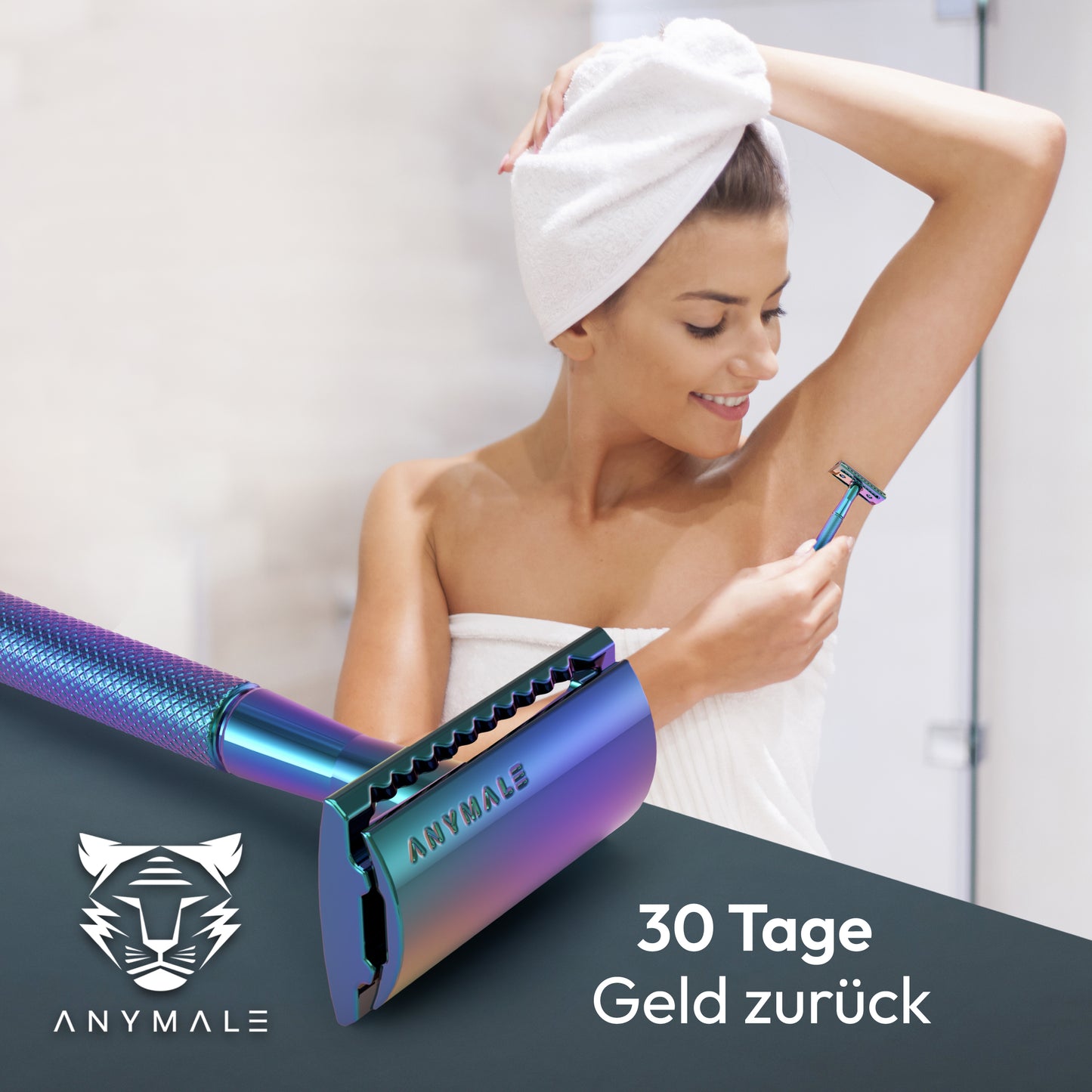 ANYMALE® Rasierhobel mit Standfuß