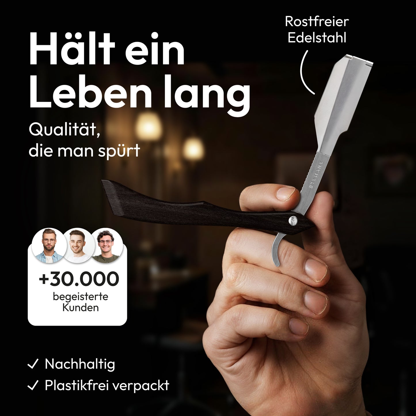 Rasiermesser aus Holz