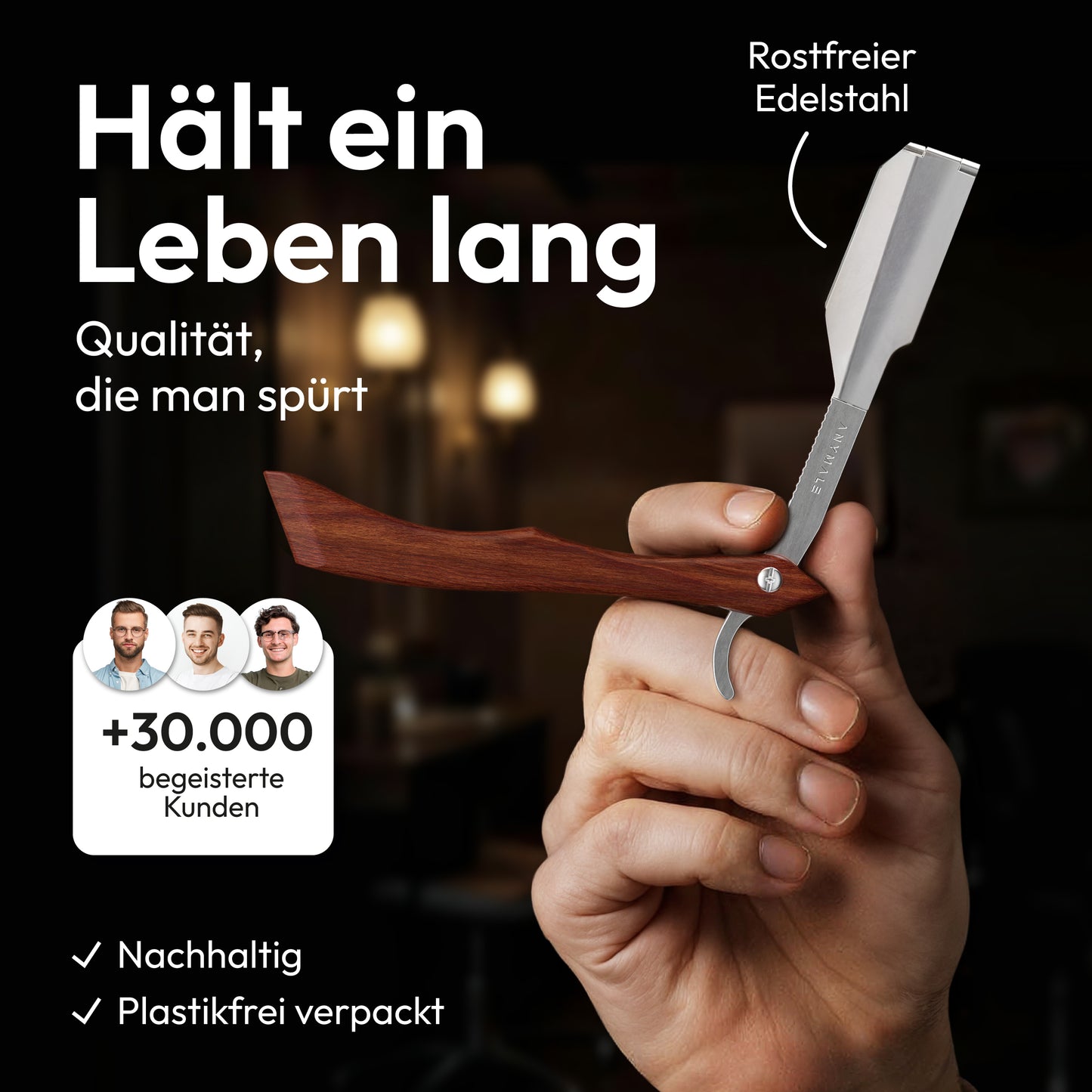 Rasiermesser aus Holz